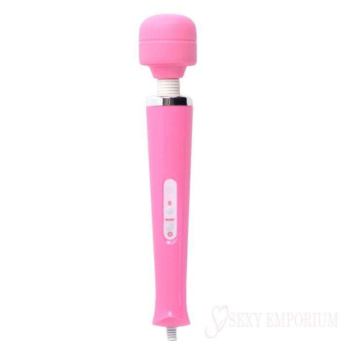 Magic Wand Vibrating Massager Pink With Attachment