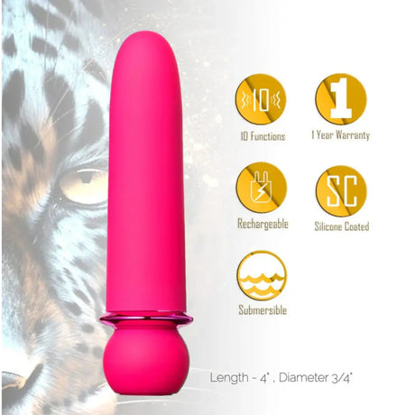 Maia Toys Jaguar 10 Function Silicone Bullet Vibrator Pink 4 Inch - United Kingdom Stoke-on-trent