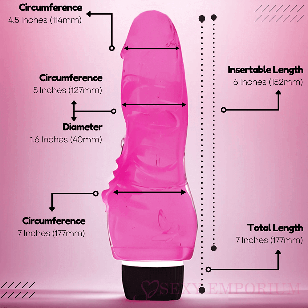7 palcový Hercules Vibrator Pink