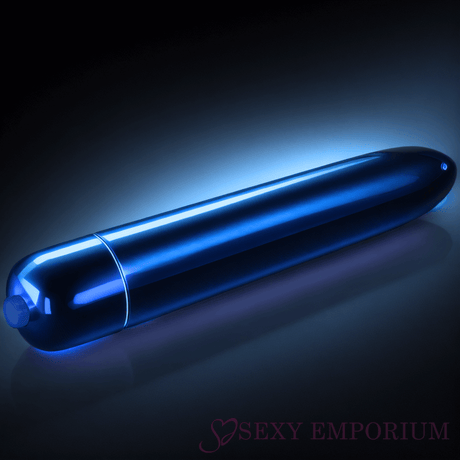 Rocks Off 10 Speed ​​Metallic Blue Bullet Vibrador