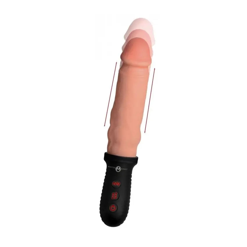 Master Series 8x Auto Pounder Vibrating and Thrusting Dildo with Handle Light - Save 5% - 8x - United Kingdom Stoke-on-trent