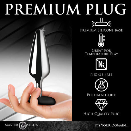 Master Series Butt Slut Metal and Silicone Plug - Save 30% - Fast Shipping - Sale United Kingdom Stoke-on-trent