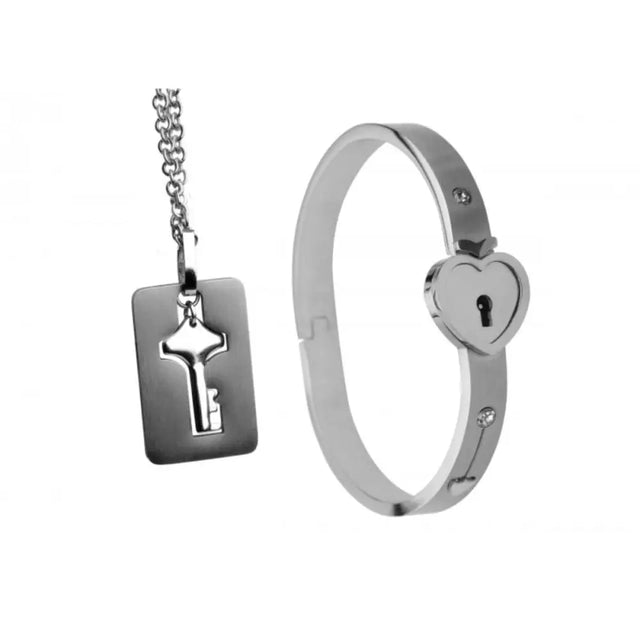 Master Series Cuffed Locking Bracelet & Key Necklace - Save 25% - Fast Shipping - Sale United Kingdom Stoke-on-trent