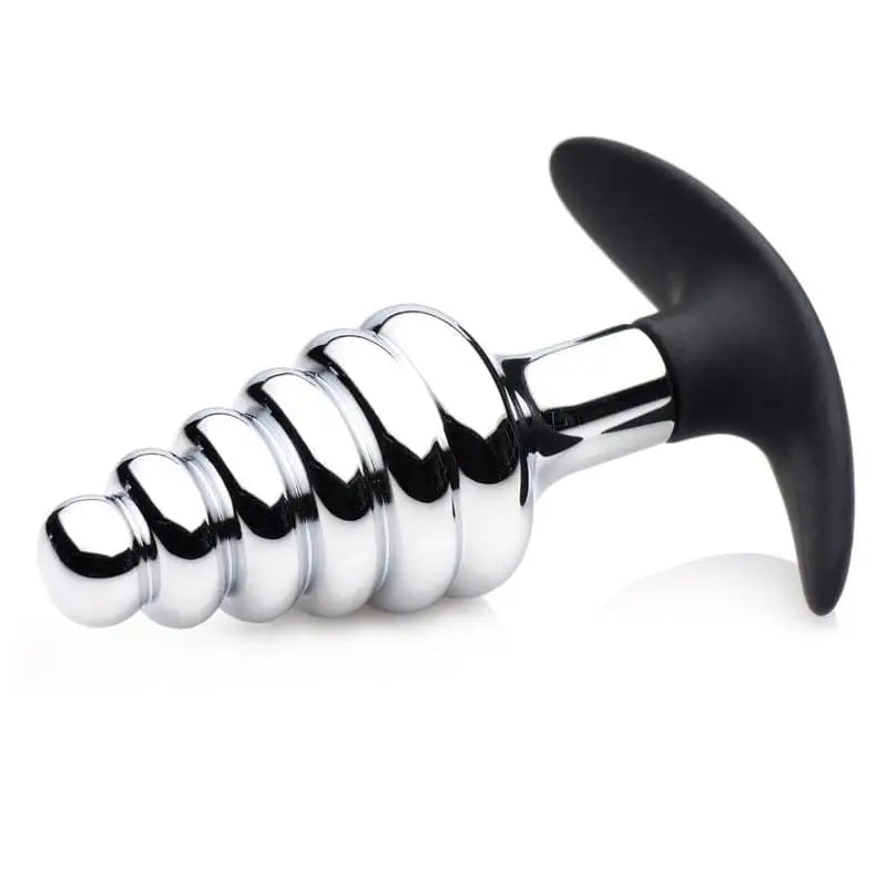 Master Series Dark Hive Metal and Silicone Ribbed Anal Plug - Save 30% - and - Fast - Sale United Kingdom Stoke-on-trent