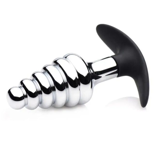 Master Series Dark Hive Metal and Silicone Ribbed Anal Plug - Save 30% - and - Fast - Sale United Kingdom Stoke-on-trent