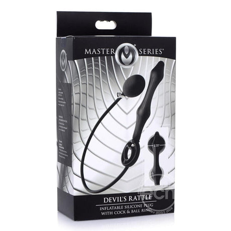 Master Series Diavols Rattle Plug anal inflabil cu inel de cocoș