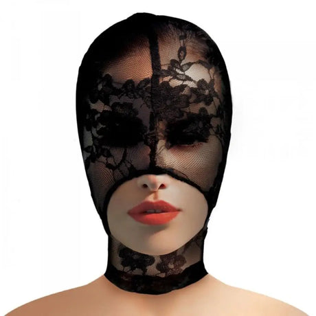 Master Series Lace Seduction Black Bondage Hood - Save 15% - Fast Shipping - Sale United Kingdom Stoke-on-trent