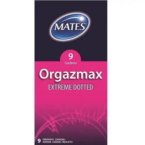 Mates Orgazmax Extreme Dotted Condoms 9 Pack - Save 15% - Fast - Sale United Kingdom Stoke-on-trent