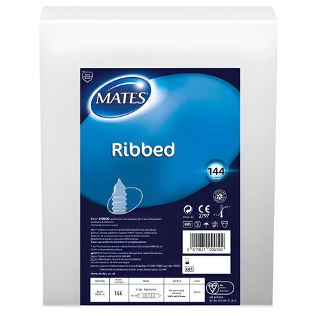 Mates Ribbed Condom Bx144 Clinic Pack - Condoms - Save 30% - Bx144 - Fast Shipping - Sale United Kingdom Stoke-on-trent