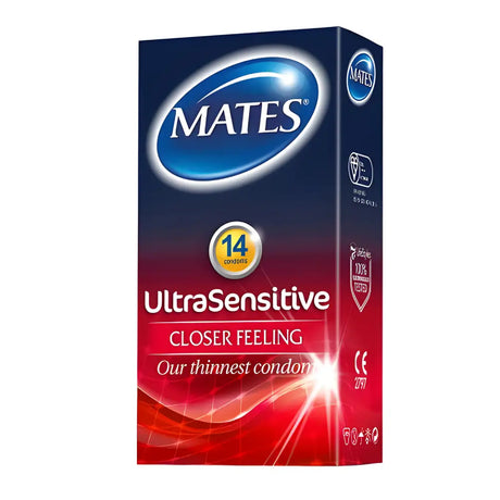 Mates Ultra Sensitive Condoms 14 Pack - Save 25% - Fast Shipping - Sale United Kingdom Stoke-on-trent