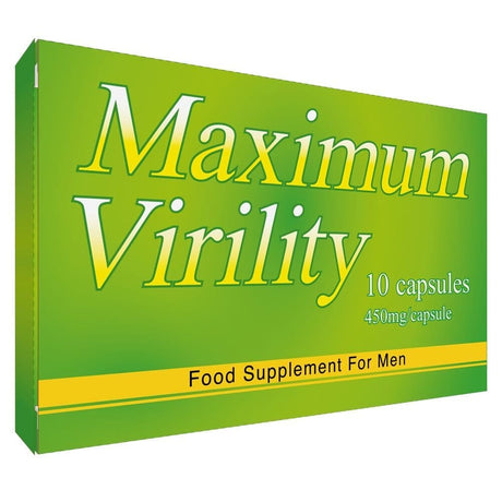 Maximum Virility Food Supplement 10 Pack Green - Vitamins & Supplements - Save 20% - Sale