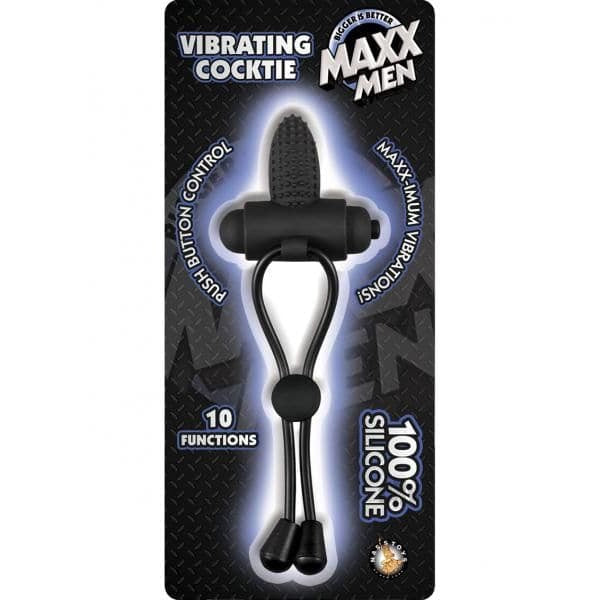 Maxx Men Vibrating Cocktie Black - Sex Toys