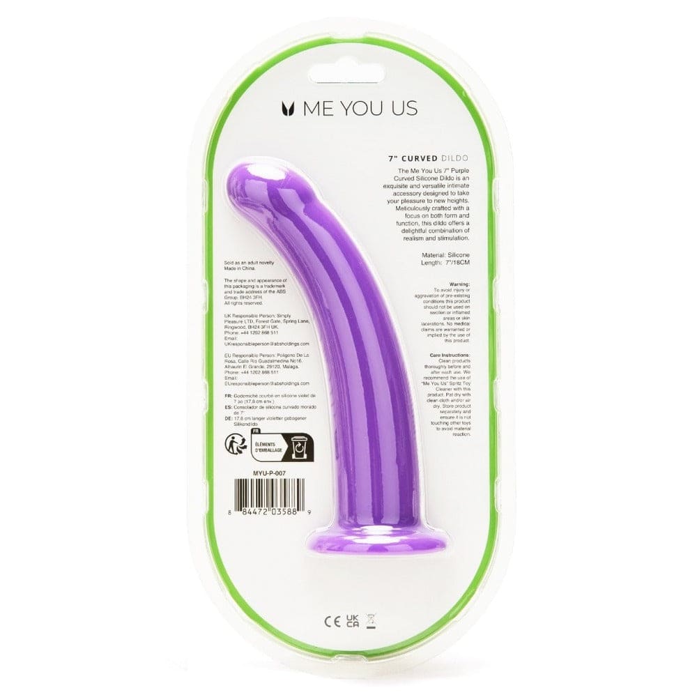 Me you us 7 Inch Curved Silicone Dildo - Save 20%