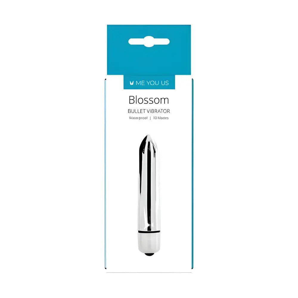 Me you us Blossom 10 Mode Bullet Vibrator Silver - Sex Toys - Save 25% - you us - Fast Shipping - United Kingdom Stoke-on-trent