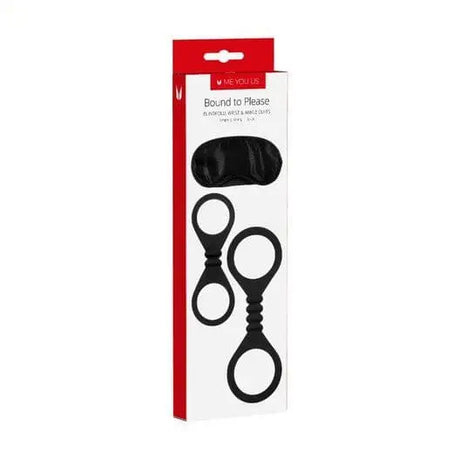 Me you us Bound to Please Blindfold Wrist and Ankle Cuffs Black - Sex Toys - Save 25% - you us to and - Sale United Kingdom Stoke-on-trent