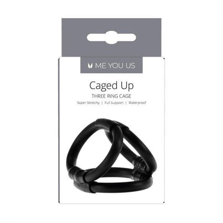 Me You Us Caged Up Cock Cage Black - Sex Toys