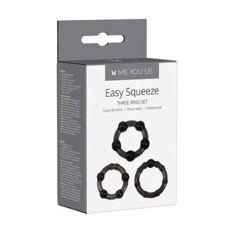 Me you us Easy Squeeze Cock Ring Set Black - Sex Toys - Save 30% - you us - Fast Shipping - Sale United Kingdom Stoke-on-trent