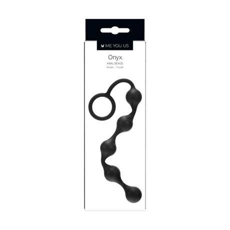 Me You Us Onyx Silicone Anal Beads Black - Sex Toy