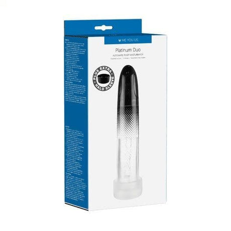 Me you us Platinum Duo Automatic Pump Masturbator Clear/black - Sex Toys - Save 30% - Sale