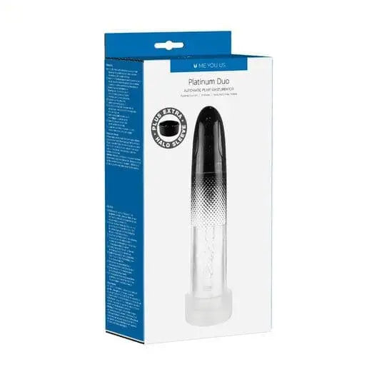 Me you us Platinum Duo Automatic Pump Masturbator Clear/black - Sex Toys - Save 30% - you us Clear/black - Fast - Sale United Kingdom