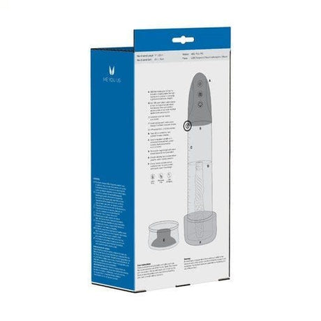 Me you us Platinum Duo Automatic Pump Masturbator Clear/black - Sex Toys - Save 30% - Sale