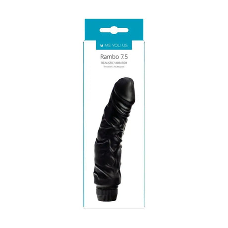Rambo Textured Realistic Black Vibrator - 7.5 Inch - Sex Toys - Save 25% - Fast Shipping - United Kingdom Stoke-on-trent