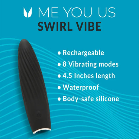 Me you us Swirl Black - you us - Fast Shipping - Vibrator United Kingdom Stoke-on-trent