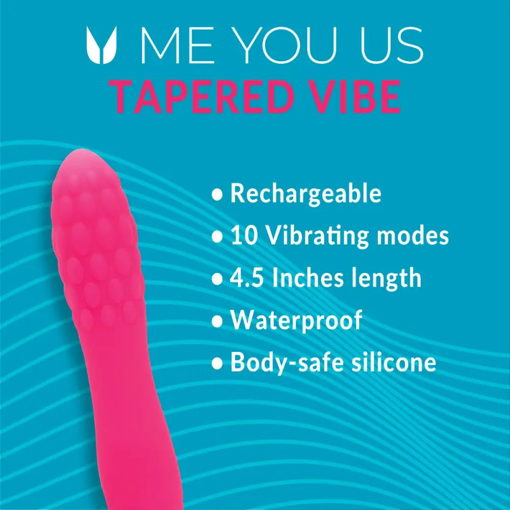 Me you us Tapered Hot Pink - you us - Fast Shipping - Vibrator United Kingdom Stoke-on-trent