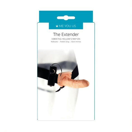 Me You Us The Extender Hollow Vibrating Strap-On Flesh 6