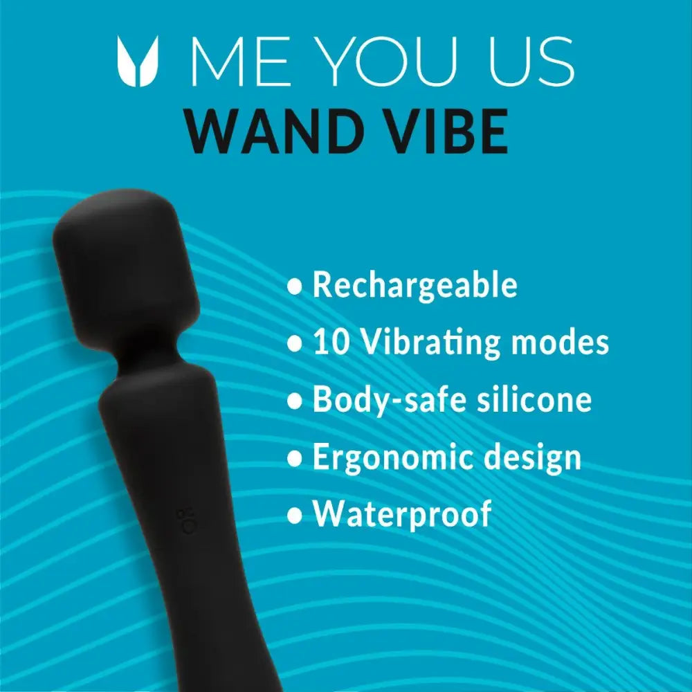 Me you us Wand Black - you us - Fast Shipping - Vibrator United Kingdom Stoke-on-trent