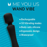 Me you us Wand Black - you us - Fast Shipping - Vibrator United Kingdom Stoke-on-trent