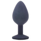 Medium Black Jewelled Silicone Butt Plug - Save 30% - Sale