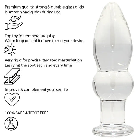 Medium Glass Butt Plug Anal Dildo - Sex Toy - Save 25% - Fast Shipping - Dildos United Kingdom Stoke-on-trent