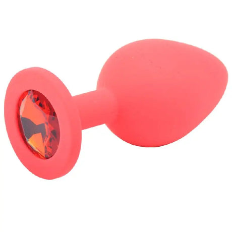 Medium Red Jewelled Silicone Butt Plug - Save 30% - Fast Shipping - Sale United Kingdom Stoke-on-trent