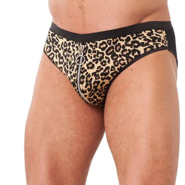 Mens Animal Print Briefs with Zipper - Save 15% - with - Fast Shipping - Sale United Kingdom Stoke-on-trent