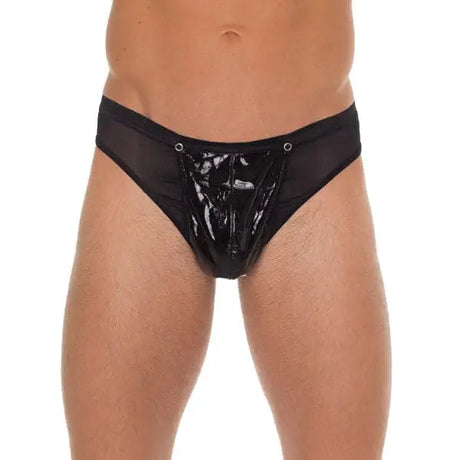Mens Black Gstring with Pvc Pouch - Save 30% - Gstring with Pvc - Fast Shipping - Sale United Kingdom Stoke-on-trent
