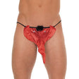 Mens Black Gstring with Red Elephant Animal Pouch - Save 25% - Gstring with - Fast Shipping - Sale United Kingdom Stoke-on-trent