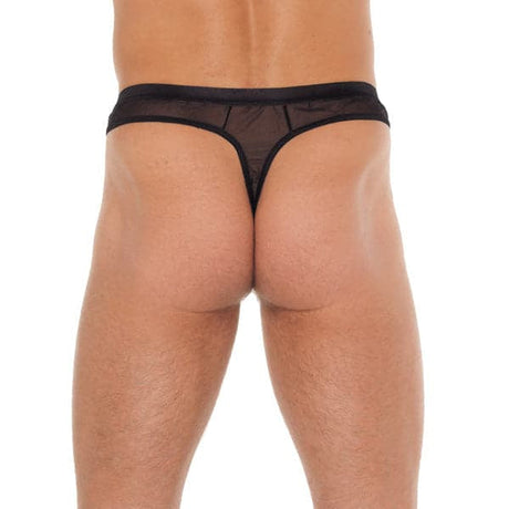 Mens svart nett gstring