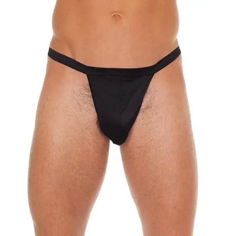 Mens Black Straight Gstring with Pouch - Save 30% - Gstring with - Fast Shipping - Sale United Kingdom Stoke-on-trent