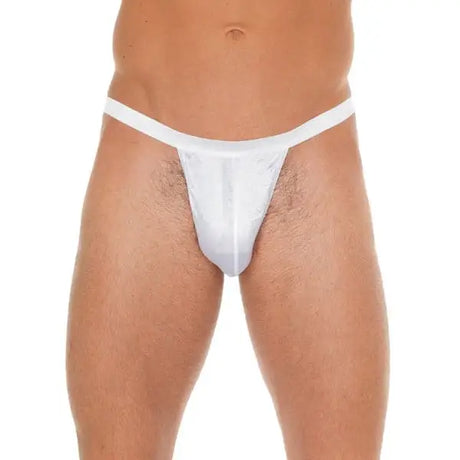 Mens White Gstring with Small Pouch - Save 25% - Gstring with - Fast Shipping - Sale United Kingdom Stoke-on-trent