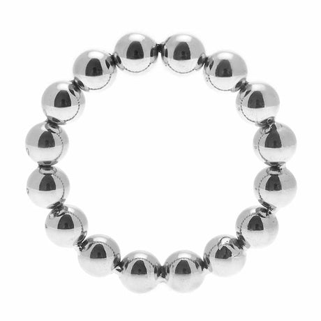 Meridian Stainless Steel Beaded Cock Ring Sm - Save 30% - Sale