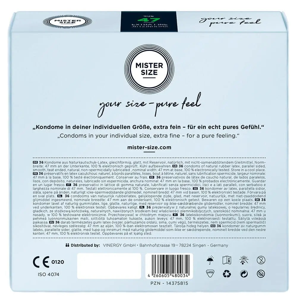 Mister Size 47mm your Pure Feel Condoms 36 Pack - Save 30% - your - Fast Shipping - Sale United Kingdom Stoke-on-trent