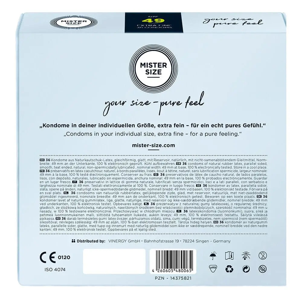 Mister Size 49mm your Pure Feel Condoms 36 Pack - Save 30% - your - Fast Shipping - Sale United Kingdom Stoke-on-trent