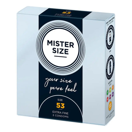 Mister Size 53mm your Pure Feel Condoms 3 Pack - Save 25% - your - Fast Shipping - Sale United Kingdom Stoke-on-trent
