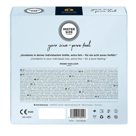 Mister Size 53mm your Pure Feel Condoms 36 Pack - Save 30% - your - Fast Shipping - Sale United Kingdom Stoke-on-trent