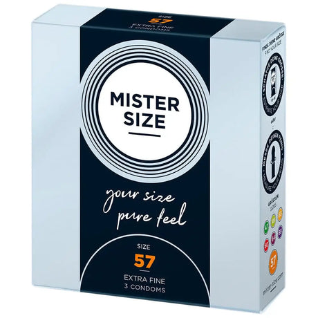 Mister Size 57mm your Pure Feel Condoms 3 Pack - Save 25% - your - Fast Shipping - Sale United Kingdom Stoke-on-trent