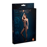 Moonlight Black Stripe Crotchless Bodystocking one Size Save 15% one Fast Shipping Sale United Kingdom Stoke on Trent