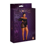 Moonlight off the Shoulder Black Mini Dress Plus Size - Save 20% - Sale