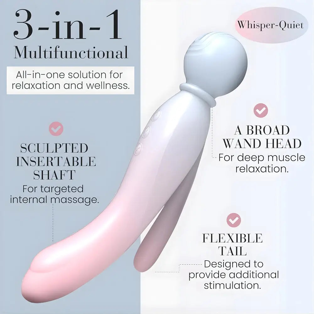 Mylo 3-in-1 Body Wand Massager Air - Save 5% - Vibrator United Kingdom Stoke-on-trent