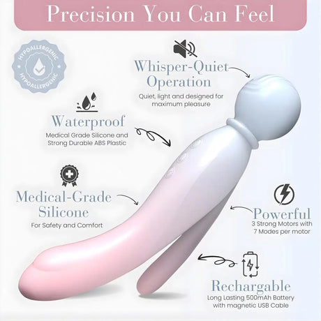 Mylo 3-in-1 Body Wand Massager Air - Save 5% - Vibrator United Kingdom Stoke-on-trent